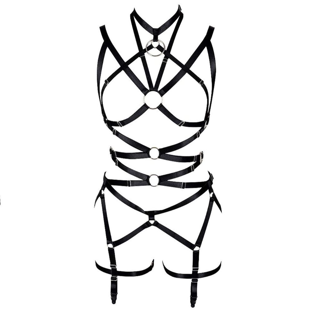 Black Adjustable Fetish Body Harness
